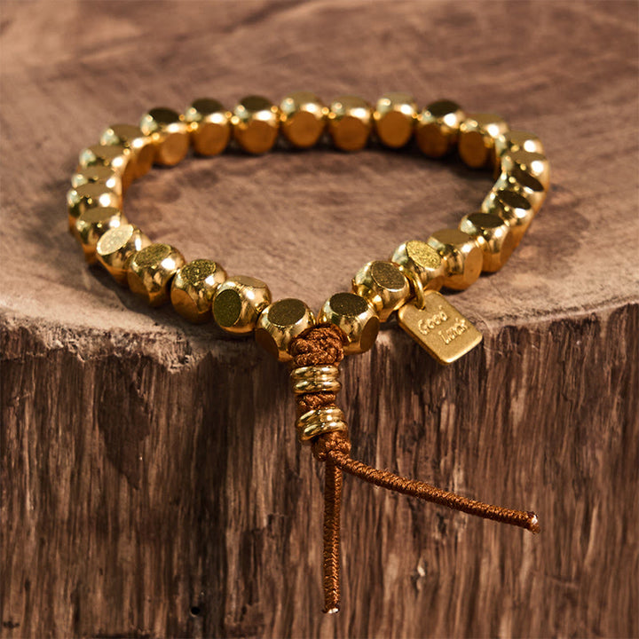 Buddha Stones Brass Copper String Good Luck Self Care Bracelet - image 11