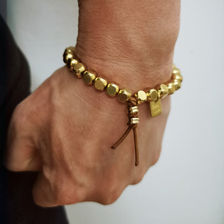 Buddha Stones Brass Copper String Good Luck Self Care Bracelet - image 3