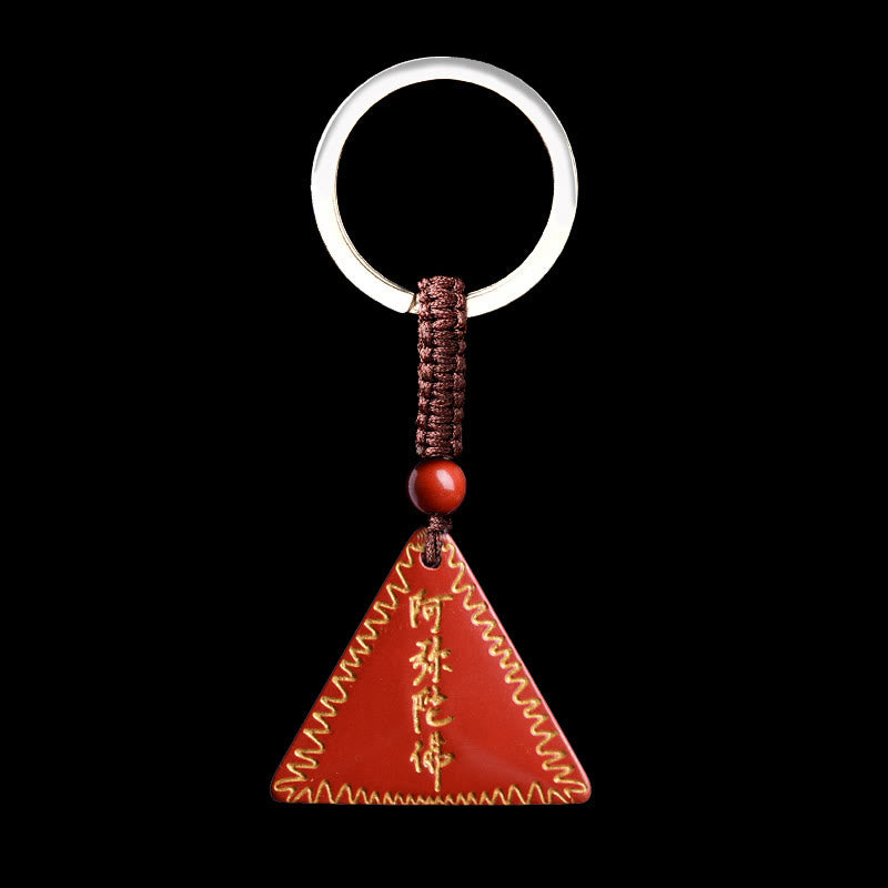 Buddha Stones Cinnabar Amitabha Calm Necklace Pendant