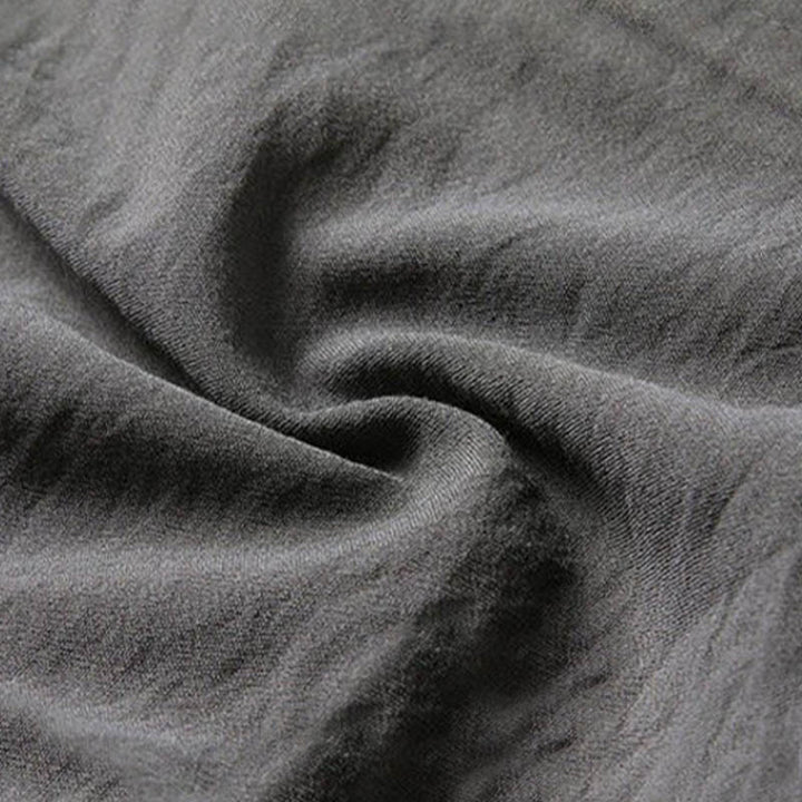 Buddha Stones 2Pcs Plain Tang Suit Men's Frog-Button Long Sleeve Shirt Pants Set - image 9