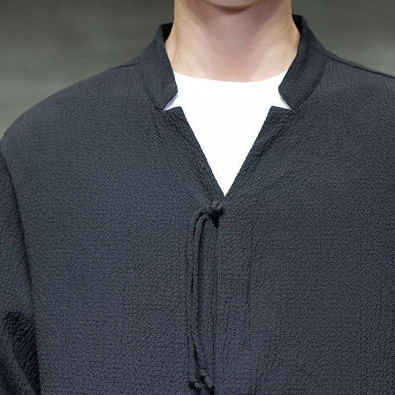 Buddha Stones Fall Solid Color Men's Button Long Sleeve Shirt Clothing - image 24