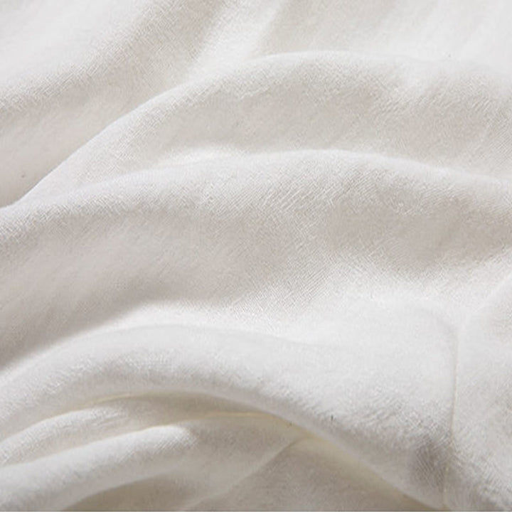 Buddha Stones V-Neck Men's Linen Long Sleeve Shirt Zen Clothing - image 9