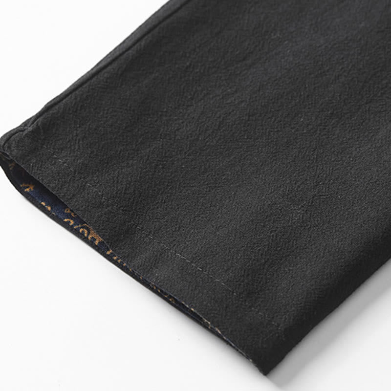 Buddha Stones Fall Men's Cotton Mid-length Coat Double-sided Jacket - image 14