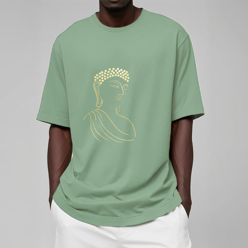Buddha Stones Meditating Buddha Pattern Tee T-shirt - image 16