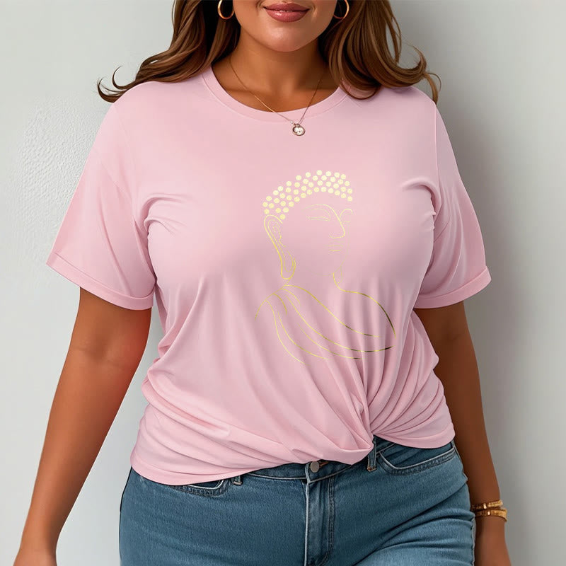 Buddha Stones Meditating Buddha Pattern Tee T-shirt - image 14