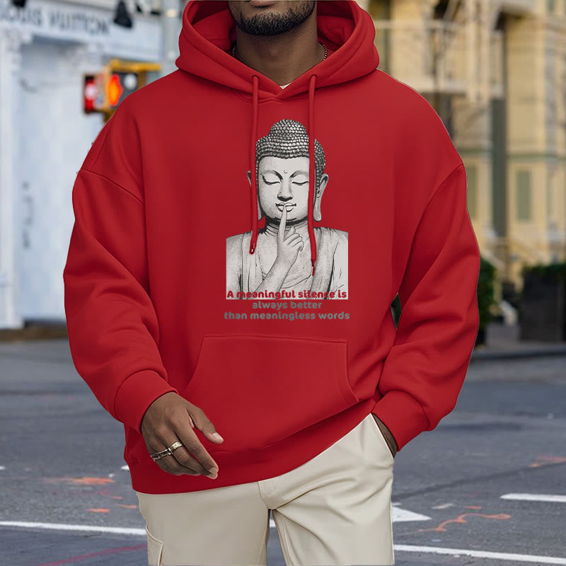 Buddha Stones A Meaningful Silence Fleece Lined Hoodie