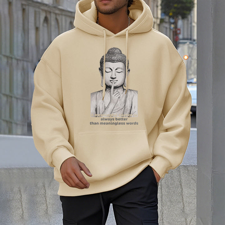 Buddha Stones A Meaningful Silence Fleece Lined Hoodie