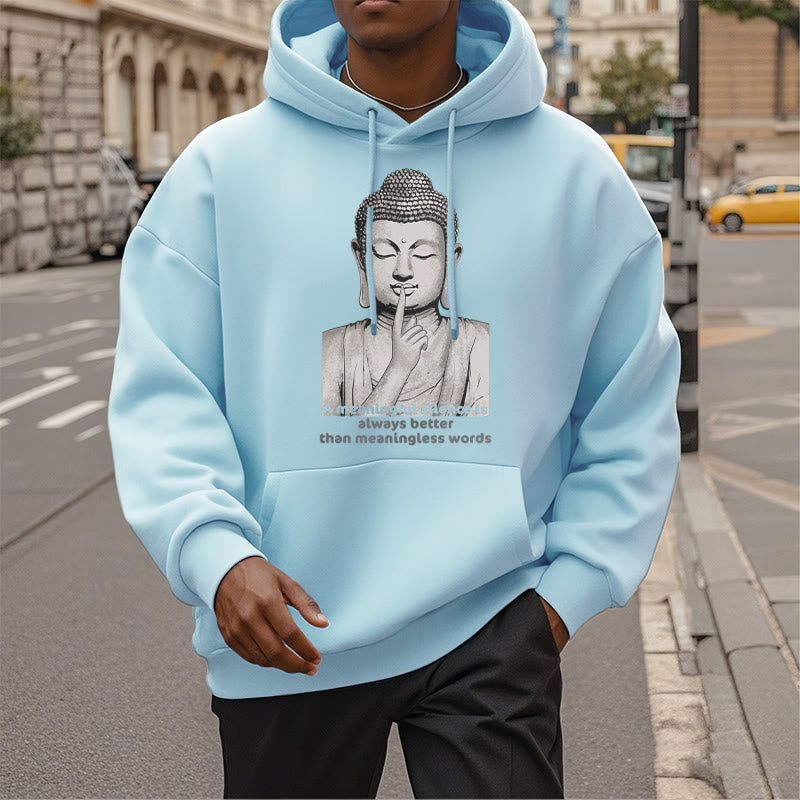 Buddha Stones A Meaningful Silence Fleece Lined Hoodie