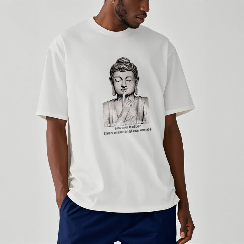 Buddha Stones  A Meaningful Silence Cotton Tee T-shirt