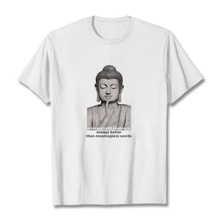 Buddha Stones  A Meaningful Silence Cotton Tee T-shirt