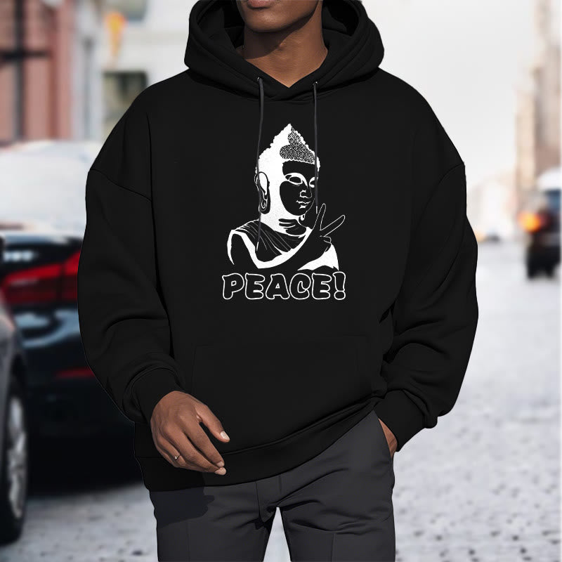 Buddha Stones Peace Fleece Lined Hoodie