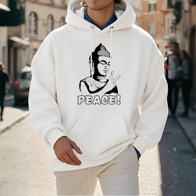 Buddha Stones Peace Fleece Lined Hoodie