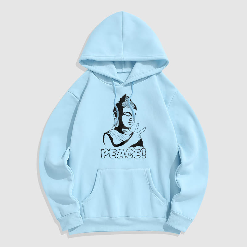 Buddha Stones Peace Fleece Lined Hoodie