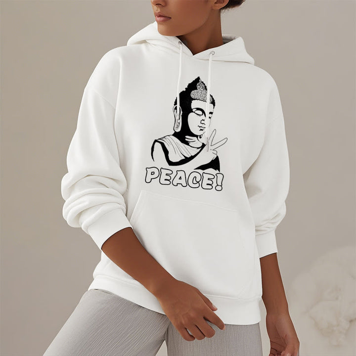 Buddha Stones Peace Fleece Lined Hoodie