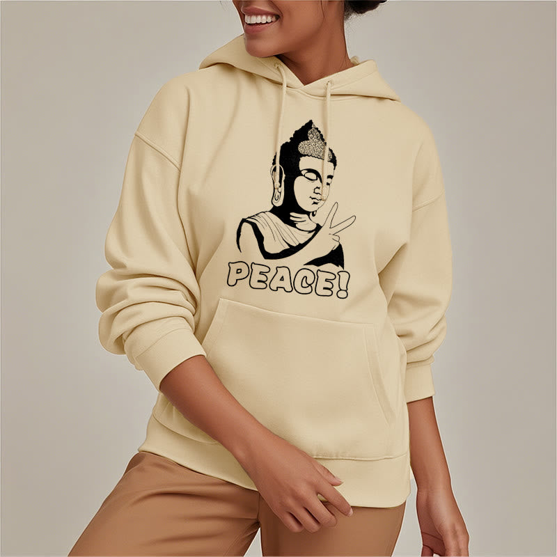 Buddha Stones Peace Fleece Lined Hoodie