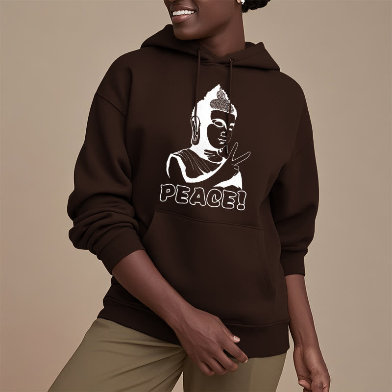 Buddha Stones Peace Fleece Lined Hoodie