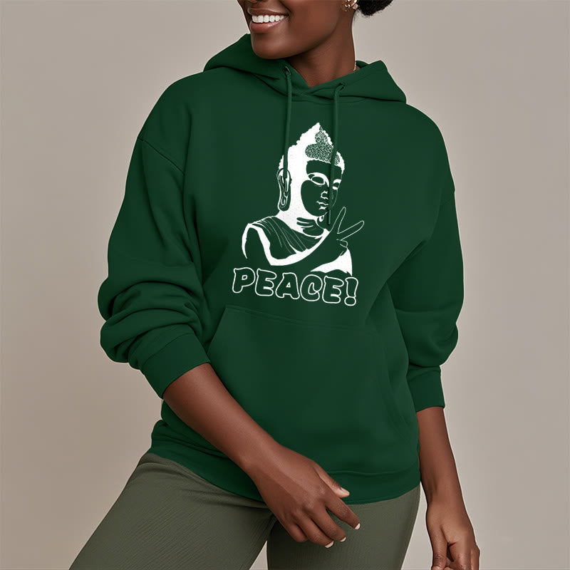 Buddha Stones Peace Fleece Lined Hoodie