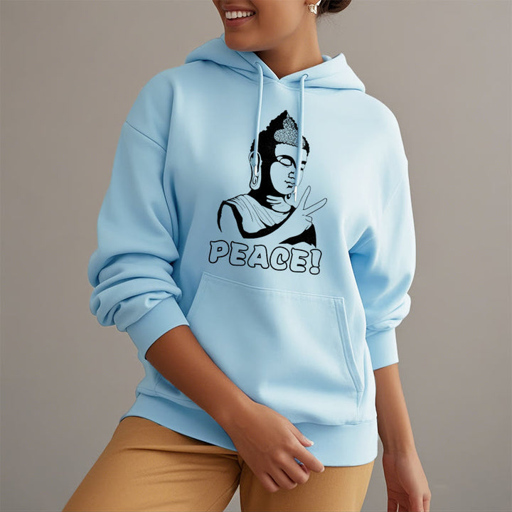 Buddha Stones Peace Fleece Lined Hoodie