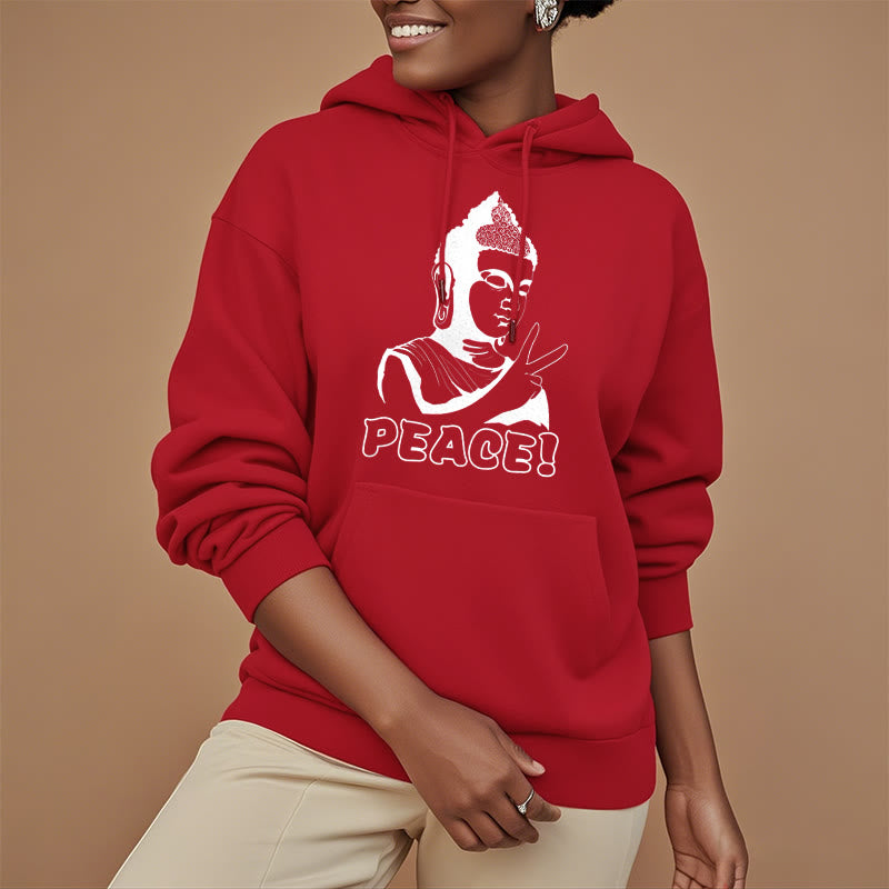 Buddha Stones Peace Fleece Lined Hoodie