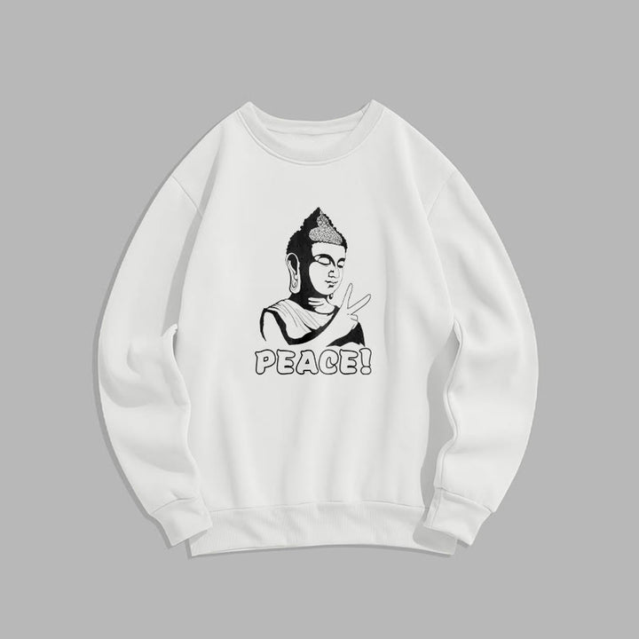 Buddha Stones Peace Fleece Lined Sweatshirt