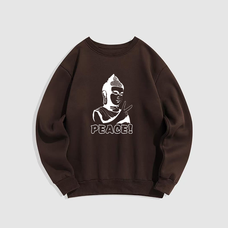 Buddha Stones Peace Fleece Lined Sweatshirt