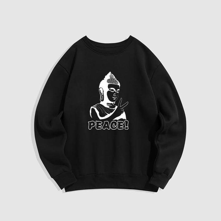 Buddha Stones Peace Fleece Lined Sweatshirt