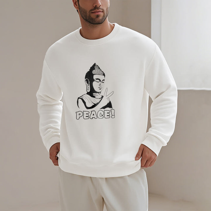 Buddha Stones Peace Fleece Lined Sweatshirt