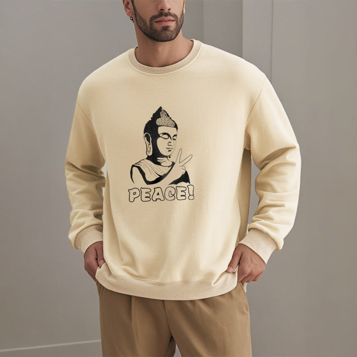 Buddha Stones Peace Fleece Lined Sweatshirt