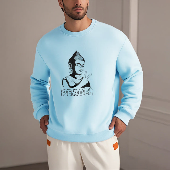 Buddha Stones Peace Fleece Lined Sweatshirt