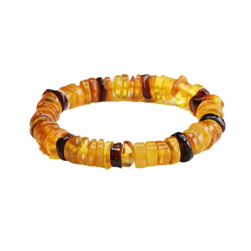 Buddha Stones Amber Peace Buckle Confidence Bracelet