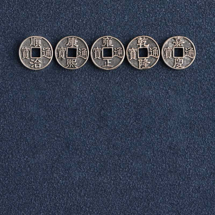 Buddha Stones 925 Sterling Silver Five Emperor Coins Red String Protection Luck Braided Bracelet Anklet - image 19