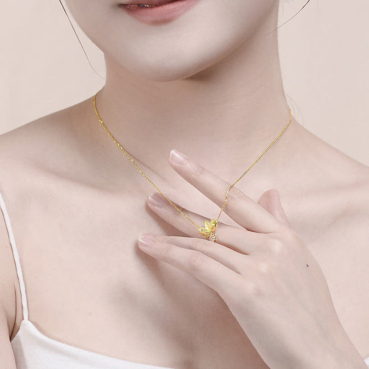 Buddha Stones 925 Sterling Silver Lotus Keep away evil spirits Necklace Pendant - image 5