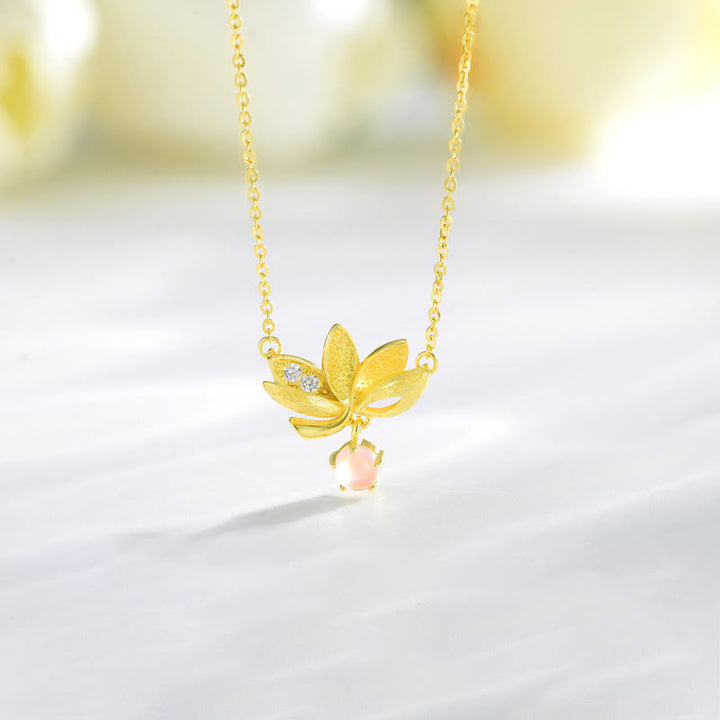 Buddha Stones 925 Sterling Silver Lotus Keep away evil spirits Necklace Pendant - image 0