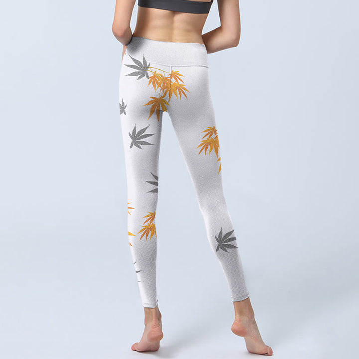 Buddha Stones Maple Gym Leggings Women's Yoga Pants