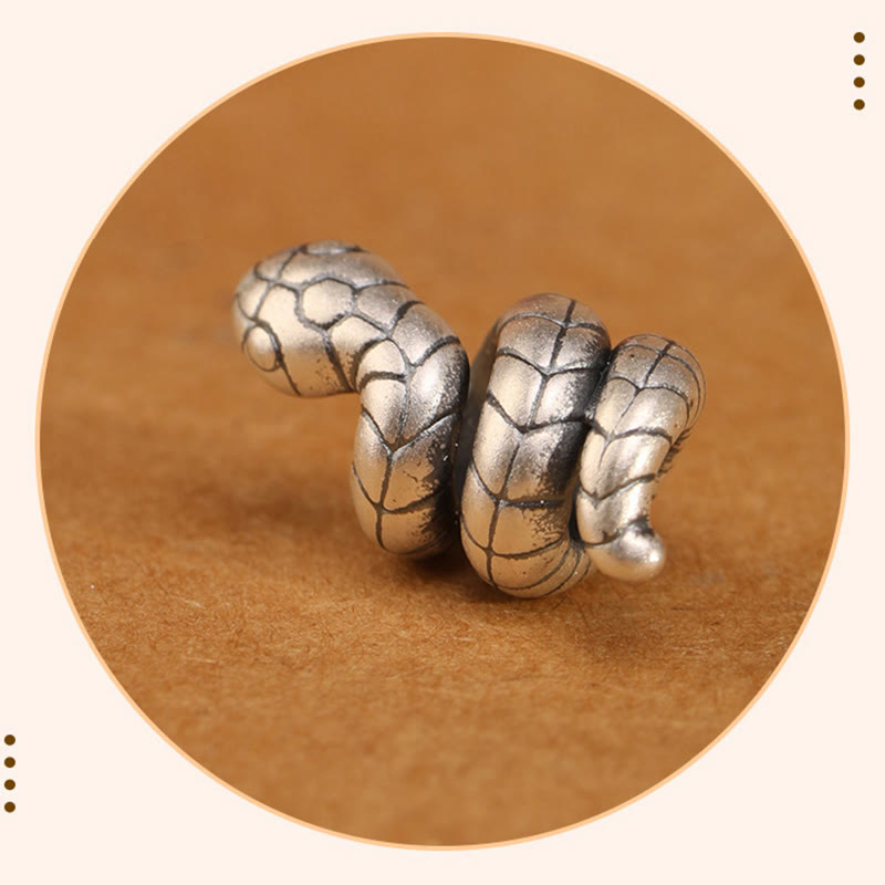 Buddha Stones Red String 925 Sterling Silver Year of the Snake Coin Ring Snake Luck Bracelet - image 16