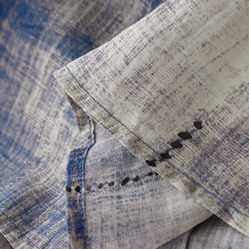 Buddha Stones Tie-Dye Button Long Sleeve Cotton Shirt - image 5