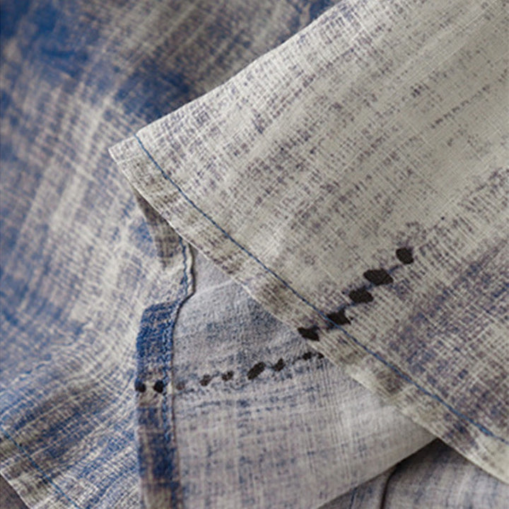 Buddha Stones Tie-Dye Button Long Sleeve Cotton Shirt - image 5