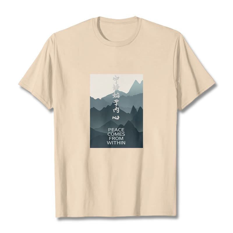 Buddha Stones Peace Comes From Within Tee T-shirt