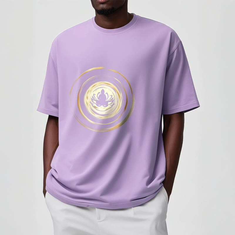 Buddha Stones Meditating Buddha Lotus Pattern Tee T-shirt - image 17