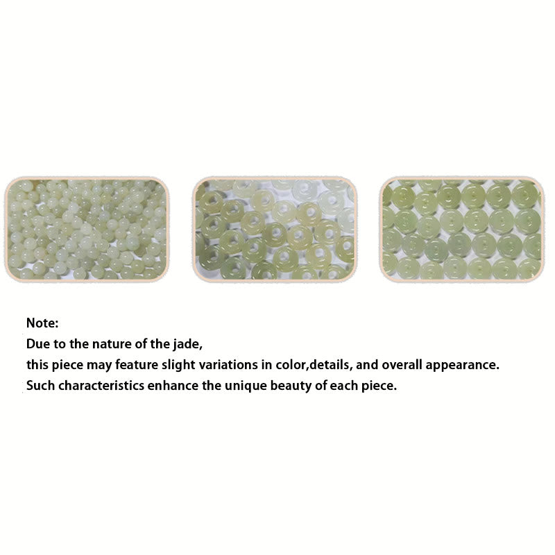 Buddha Stones 925 Sterling Silver Hetian Jade Magnolia Flower Butterfly Luck Chain Bracelet - image 6