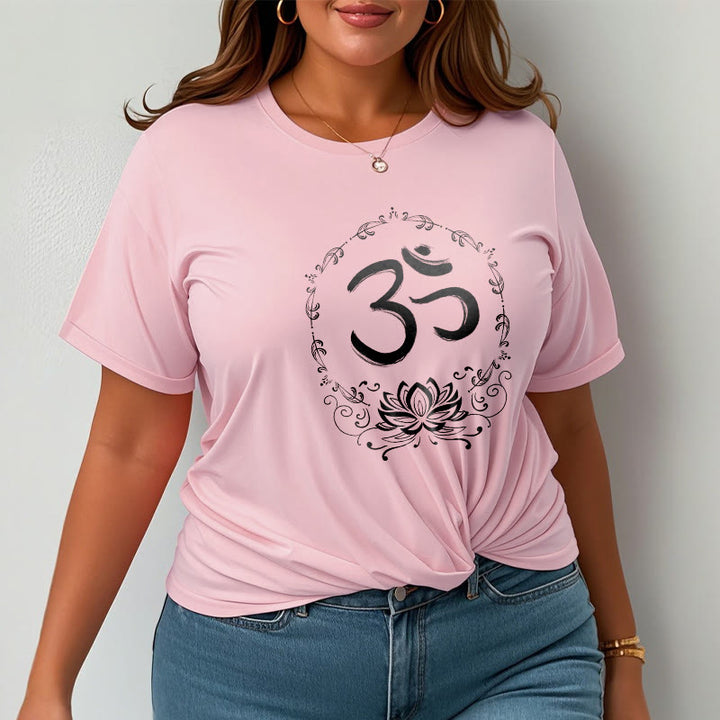 Buddha Stones OM Lotus Sketch Cotton Tee T-shirt - image 16