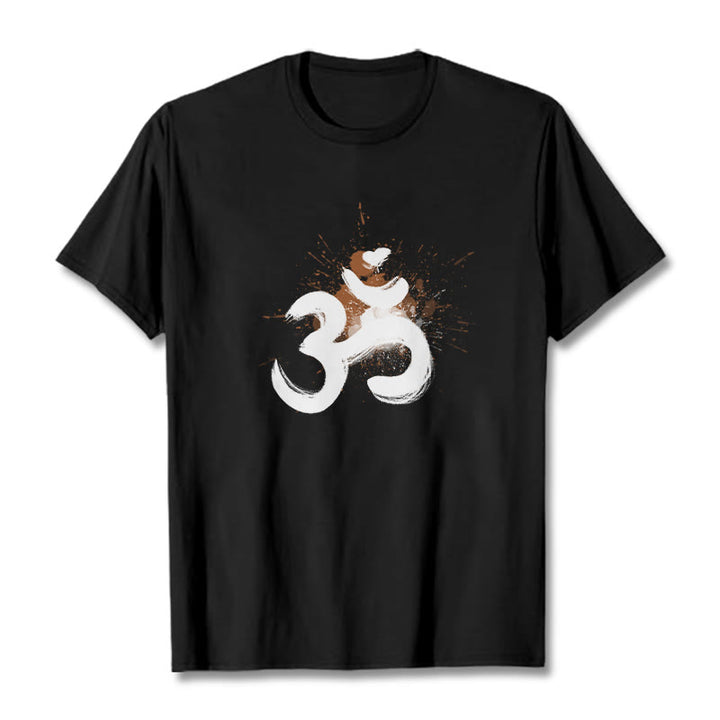 Buddha Stones OM Sanskrit Design Cotton Tee T-shirt - Black - 2XL - image 5