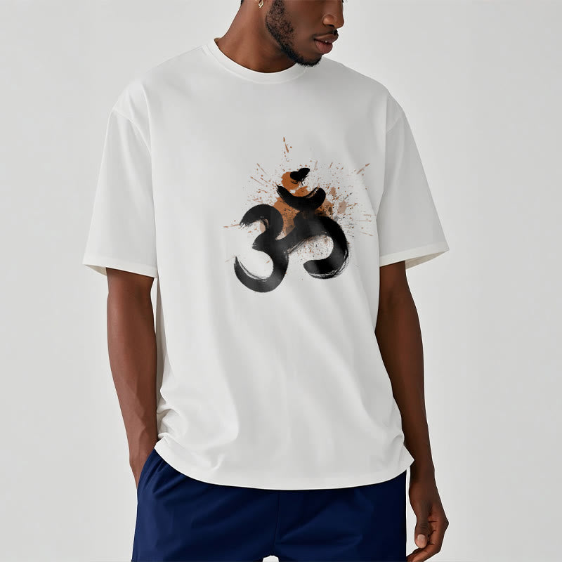 Buddha Stones OM Sanskrit Design Cotton Tee T-shirt - image 2