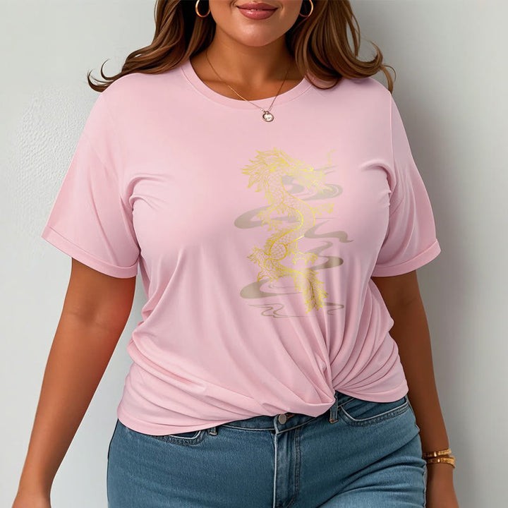Buddha Stones Golden Dragon Cotton Tee T-shirt - image 20
