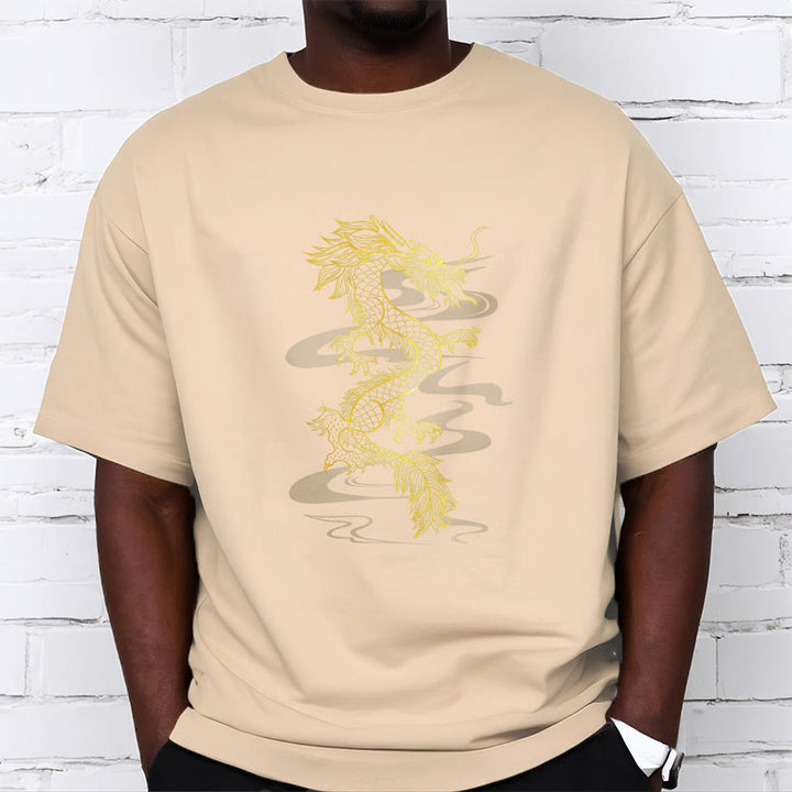 Buddha Stones Golden Dragon Cotton Tee T-shirt - image 14