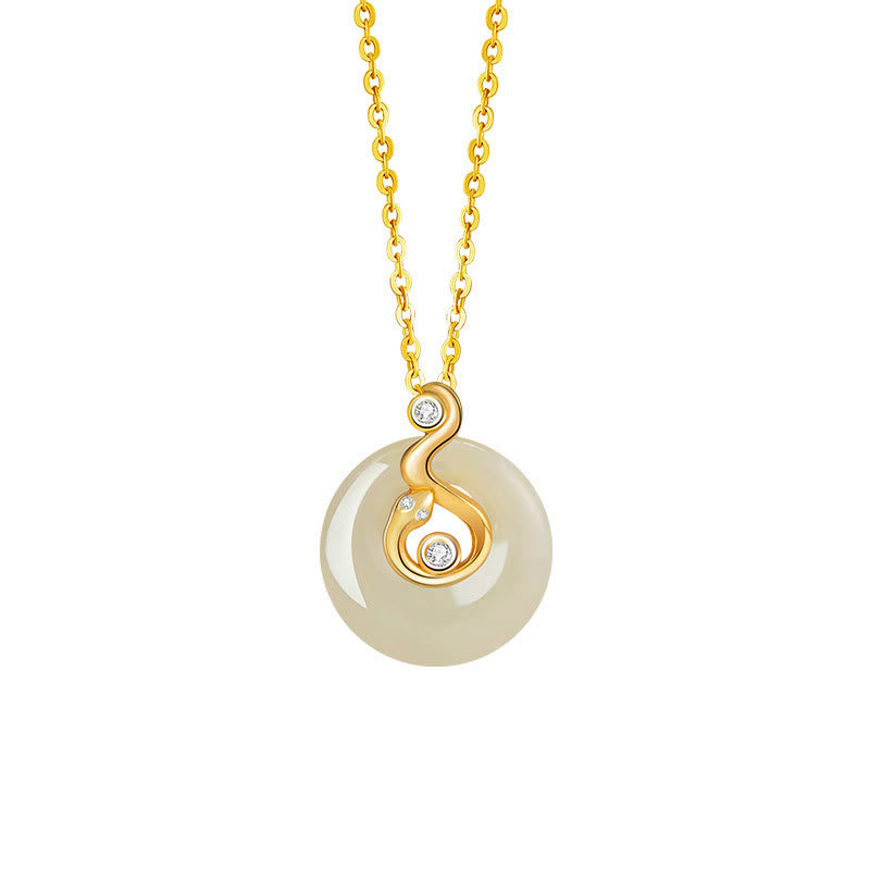 Buddha Stones Chinese Zodiac Hetian Jade 925 Sterling Silver Abundance Necklace Pendant - Hetian Jade 925 Sterling Silver-Snake - image 17