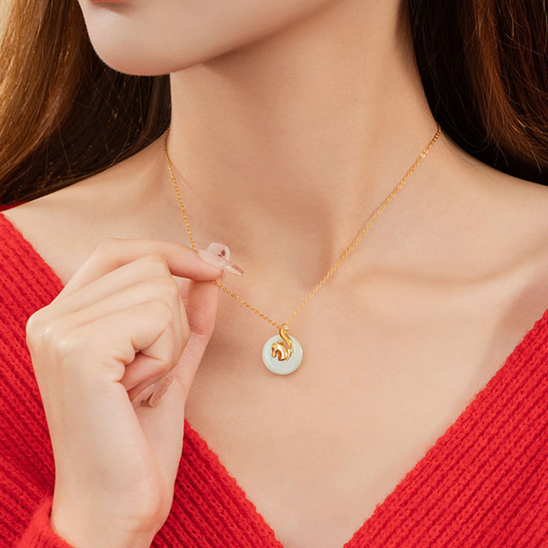 Buddha Stones Chinese Zodiac Hetian Jade 925 Sterling Silver Abundance Necklace Pendant - image 22