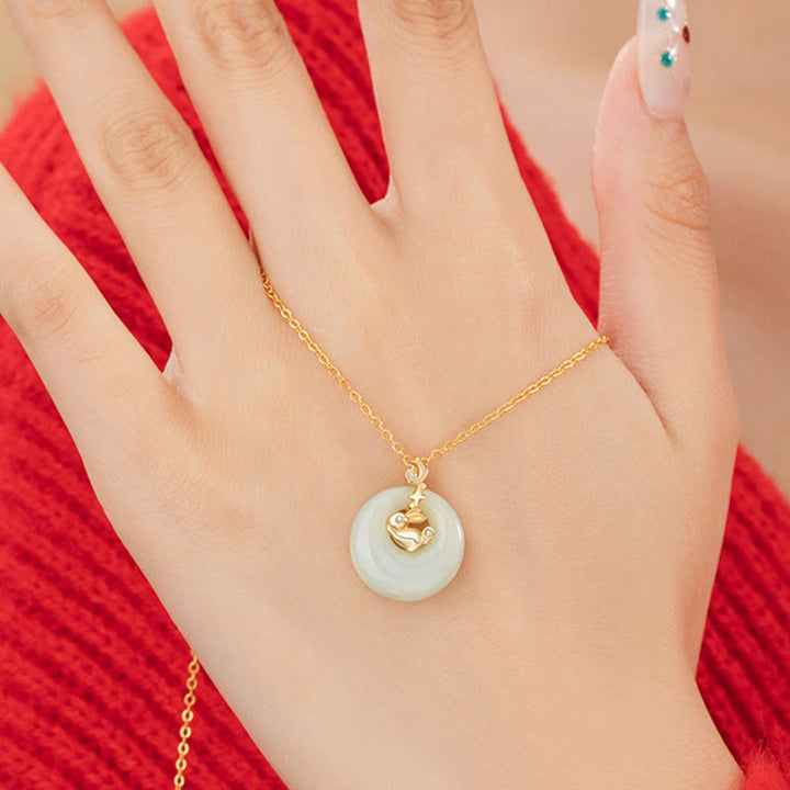 Buddha Stones Chinese Zodiac Hetian Jade 925 Sterling Silver Abundance Necklace Pendant - image 15