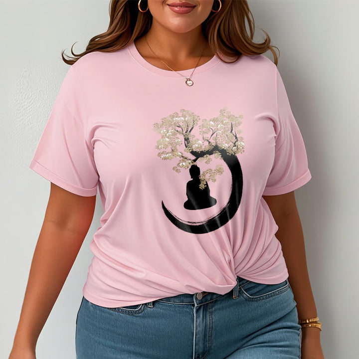 Buddha Stones Buddha Sitting Under The Tree Cotton Tee T-shirt - image 20