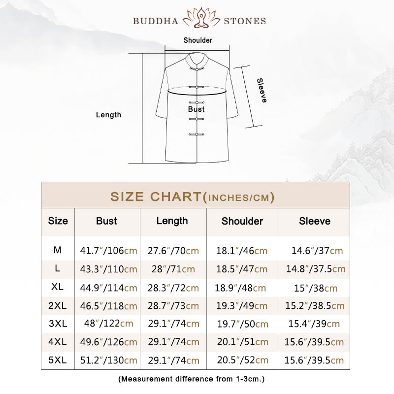 Buddha Stones Landscape Chinese Dragon Pattern Chinese Three Quarter Sleeve Shirt Men T-shirt - image 5